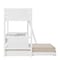 Alaterre Furniture Arlington Solid Wood Twin Loft Bed w/Underneath Desk, Fold-Out Futon, and Climb-Up Ladder, White ANAT11WH - alternate 2